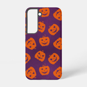 Coque Samsung Galaxy Citrouilles d'Halloween sur Motif Arrière - plan v