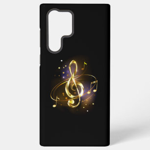 Coque Samsung Galaxy Clé de Sol Musicale en Or
