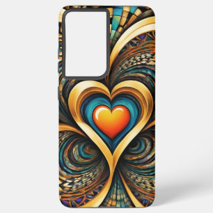Coque Samsung Galaxy Coeur d'or de l'infini