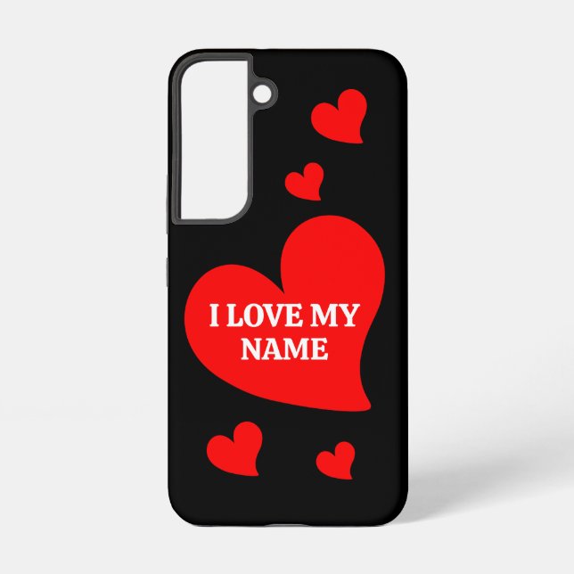 COQUE SAMSUNG GALAXY COEUR ROUGE TRENDY J'AIME MA VALENTINE ROMANTIQUE (Verso)