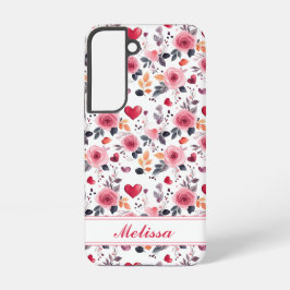 Coque Samsung Galaxy Coeurs Et Roses Roses