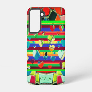 Coque Samsung Galaxy Coeurs Mosaïque Art tendance