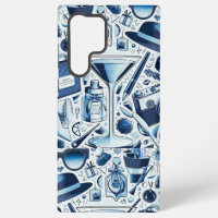 Collage chic bleu foncé et design moderne