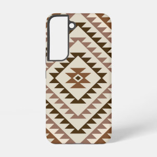 Coque Samsung Galaxy Conception de motif diamant aztéque marron+crème