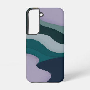 Coque Samsung Galaxy Conception minimaliste violette, Turquoise et mari