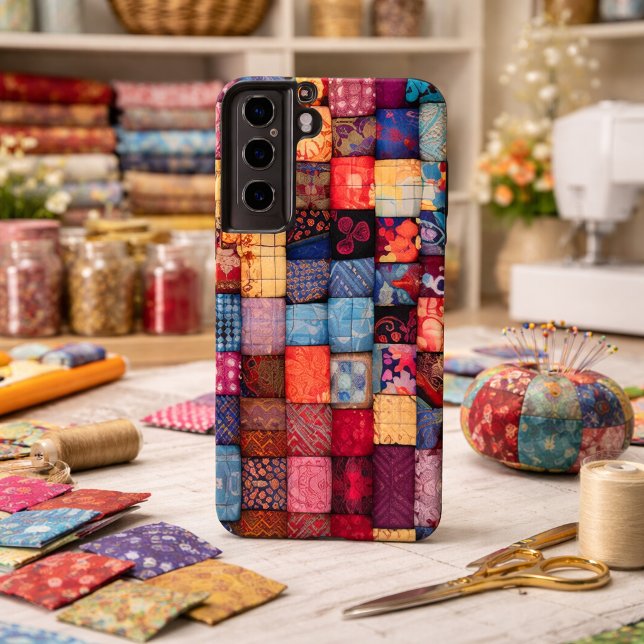 Coque Samsung Galaxy Conception pour amateurs de patchwork - Art patchw (Créateur téléchargé)