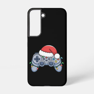 Coque Samsung Galaxy Contrôleur de jeu vidéo Noël Santa Hat Gamer
