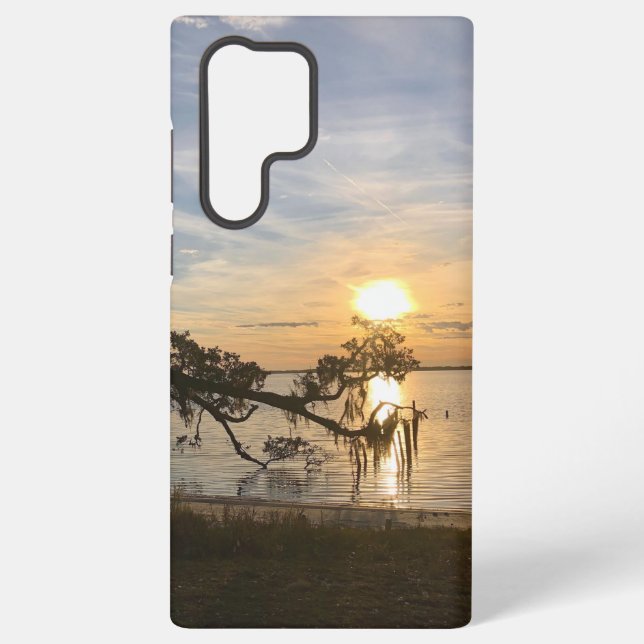 Coque Samsung Galaxy Coucher De Soleil Sur Les Boîtes Téléphoniques Sam (Verso)