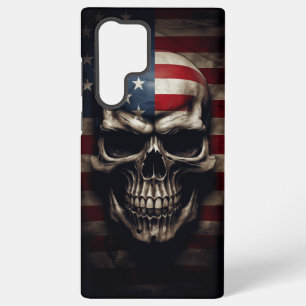 Coque Samsung Galaxy Crâne de drapeau américain