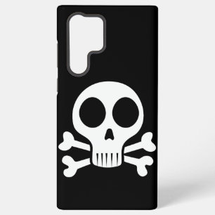 Coque Samsung Galaxy Crâne éffrayant sur un arrière - plan noir