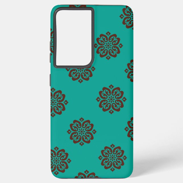 Coque Samsung Galaxy "Crimson Scrolls - Bold Elegance" (Verso)