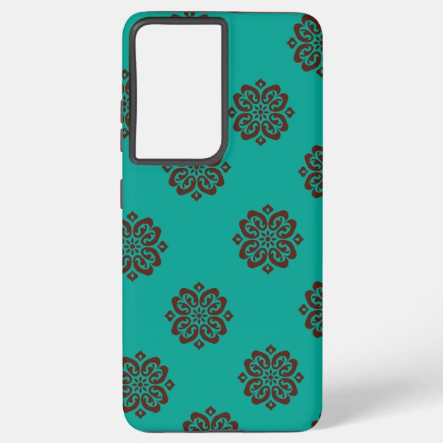 Coque Samsung Galaxy "Crimson Scrolls - Bold Elegance" (Verso)