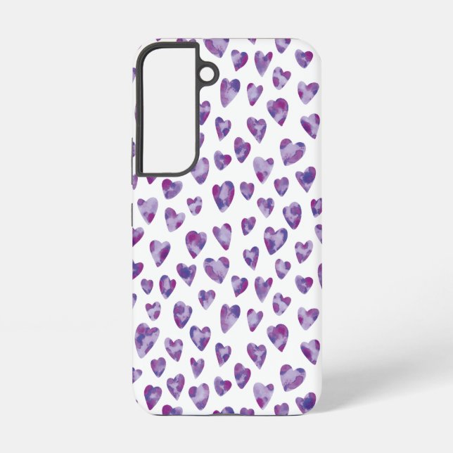 Coque Samsung Galaxy Cure violet coeur d'amour motif (Verso)