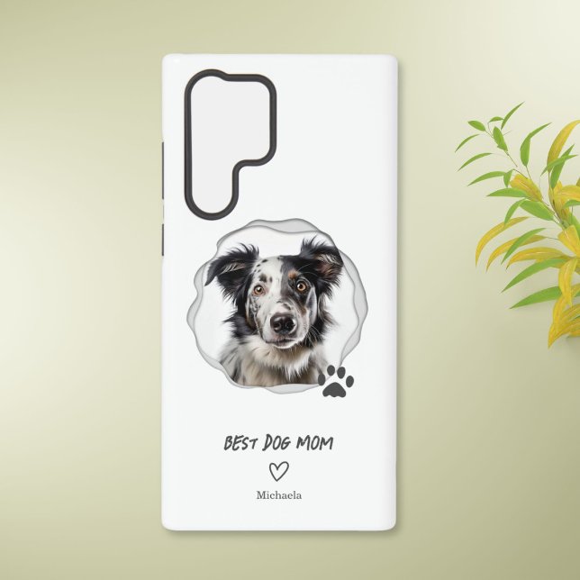 Coque Samsung Galaxy Cute Best Dog Mom Photo (Créateur téléchargé)