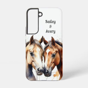 Coque Samsung Galaxy Cute Cute Cuddling Chevaux Couple Love Animaux