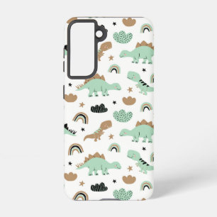 Coque Samsung Galaxy Cute Mint Green Dinosaur Motif