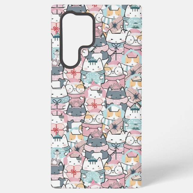 Coque Samsung Galaxy Cute Pink and Purple Anime Jumble (Verso)