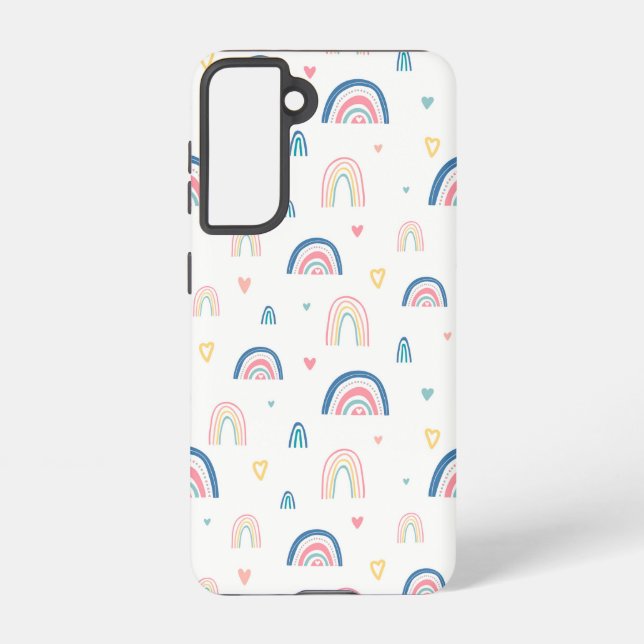 Coque Samsung Galaxy Cute Rainbows & Hearts Motif (Verso)