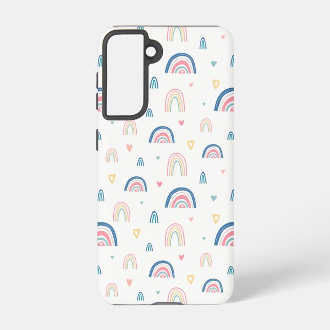 Coque Samsung Galaxy Cute Rainbows & Hearts Motif (Verso)