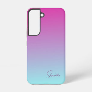 Coque Samsung Galaxy Cute rose et bleu Cotton Candy Ombre