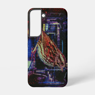 Coque Samsung Galaxy Cyberpunk Sparrow dans Neon Cityscape