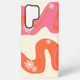 Coque Samsung Galaxy Daisy Groove - Rose, orange et crème