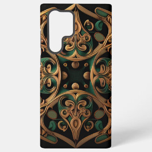 Coque Samsung Galaxy Décoration Motif en bronze vert