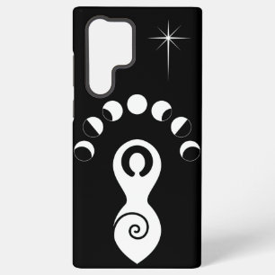 Coque Samsung Galaxy Déesse spirale Moon phases Noir & Blanc