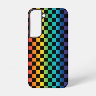 Coque Samsung Galaxy Dégradé LGBTQ Damier Arc-en-ciel Fierté 