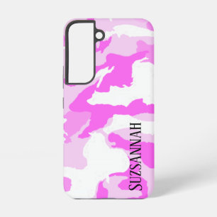 Coque Samsung Galaxy Déguisement camouflage rose et blanc