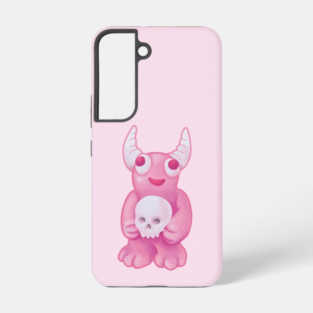 Coque Samsung Galaxy Déplaisante mignonne démon crâne rose Pastel Goth  (Verso)