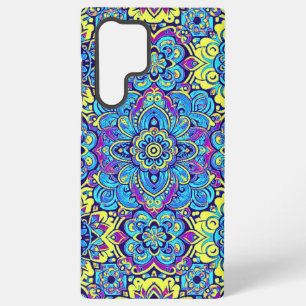 Coque Samsung Galaxy Design inspiré du Mexique Bleu jaune