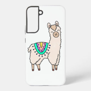 Coque Samsung Galaxy dessin animé de llama alpaga souriant