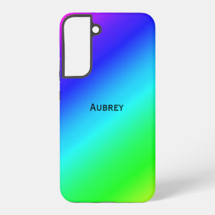Coque Samsung Galaxy Diagonal Blue to Green Blend Ajouter un nom