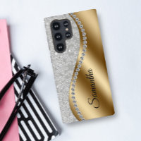 Diamant Faux Bling Métal Doré Galm Personnalisé