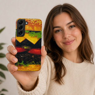 Coque Samsung Galaxy Double Deluxe Hamburger au fromage