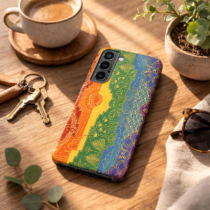 Coque Samsung Galaxy Drapeau de la fierté Art déco   Vintage années 192