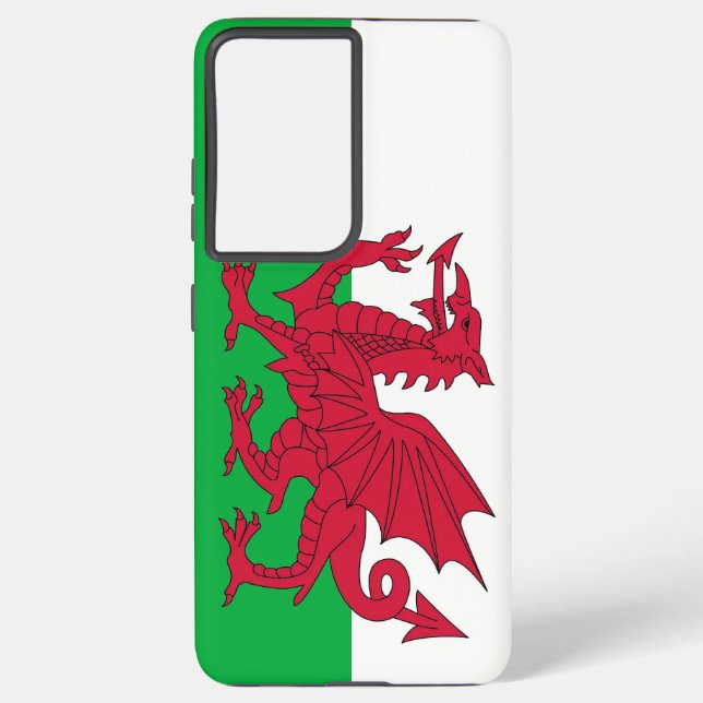 Coque Samsung Galaxy Drapeau Samsung Galaxy S21 Plus Coque Wales (Verso)