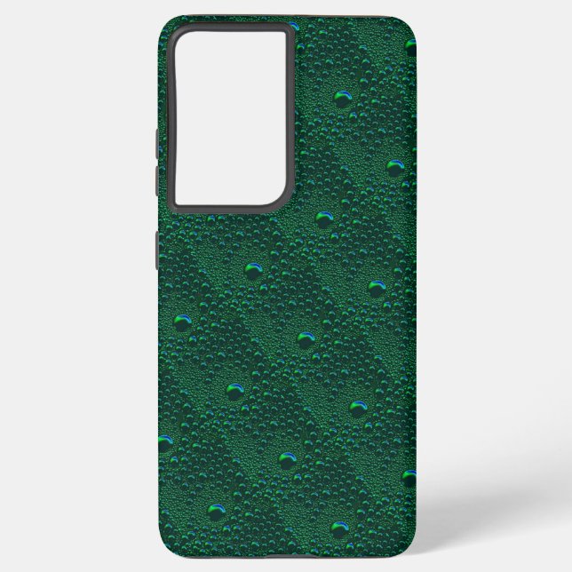 Coque Samsung Galaxy Eau sur métal vert (Verso)