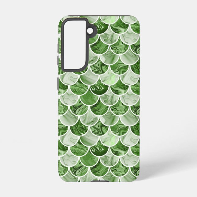 Coque Samsung Galaxy Échelle verte de sirène (Verso)