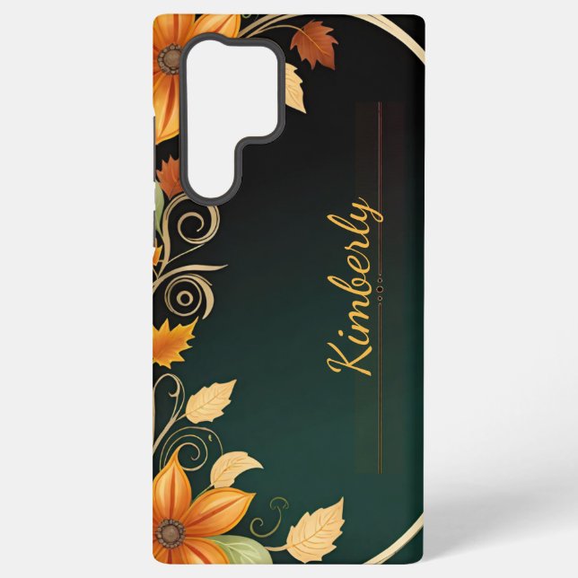 Coque Samsung Galaxy Élégance fleur d'automne (Verso)