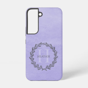Coque Samsung Galaxy Élégant monogramme de couronne Violet