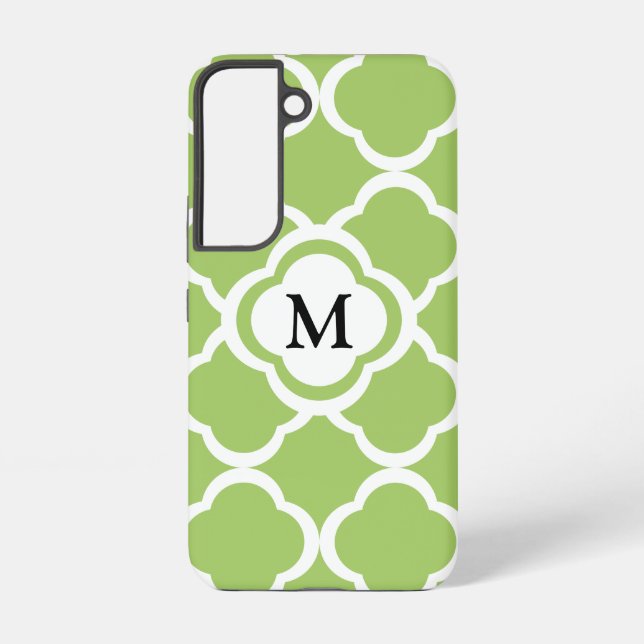 Coque Samsung Galaxy Élégant Monogramme vert (Verso)