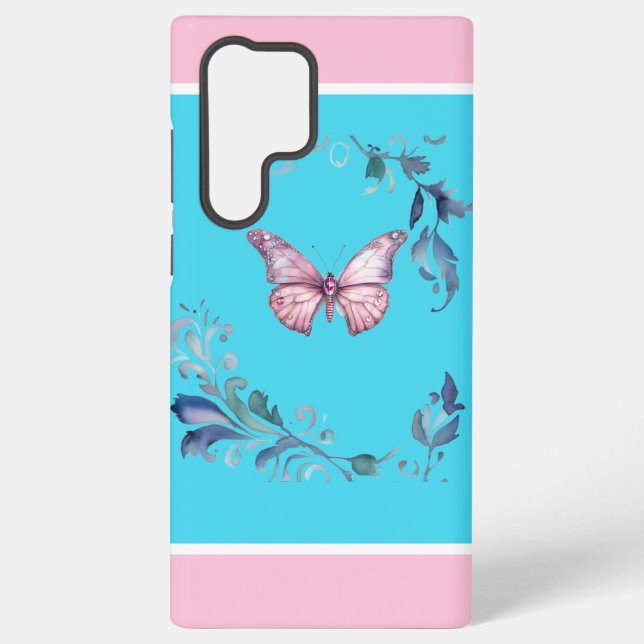 Coque Samsung Galaxy Élégant Papillon Samsung Galaxy S22 Téléphone Case (Verso)