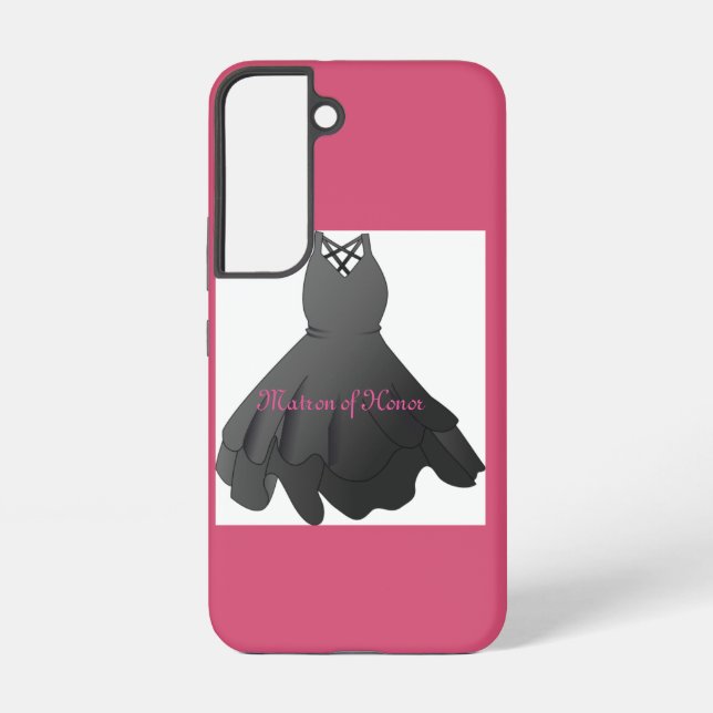 Coque Samsung Galaxy Elegant Script Wedding Dress Matron of Honor (Verso)