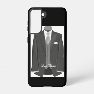 Coque Samsung Galaxy Elegant Script Wedding Tuxedo Suit Best Man
