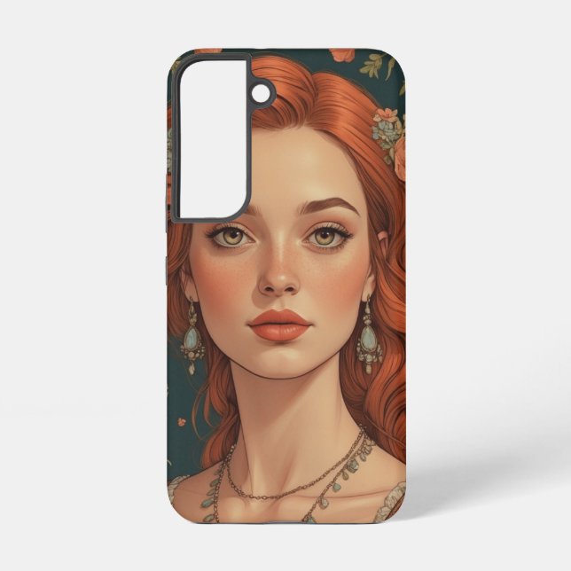 Coque Samsung Galaxy Élégante princesse de Haired Samsung Coque (Verso)