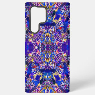 Coque Samsung Galaxy Éléments abstraits bleus mignons