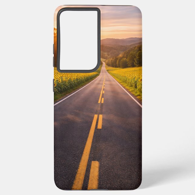 Coque Samsung Galaxy Endless Road Through Desert Landscape Phone Case (Verso)