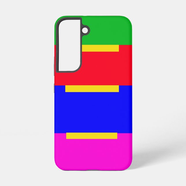 Coque Samsung Galaxy Étapes jaunes colorées S22 (Verso)